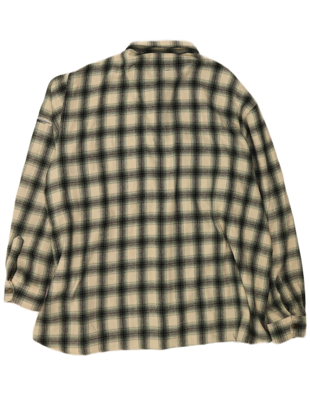 VINTAGE herre flannel skjorte 3XL grøn ternet uld