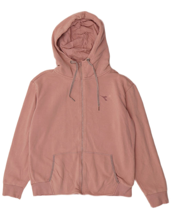 Diadora Dame Hættetrøje Sweater UK 16 Large Pink Bomuld