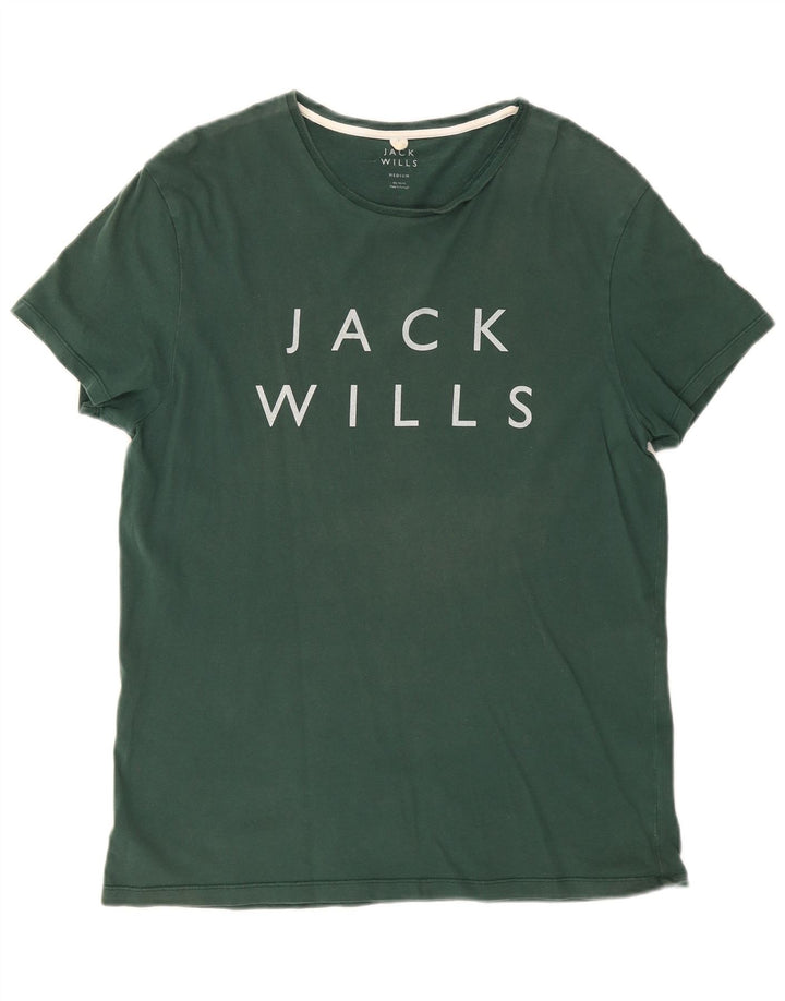 Jack Wills Herre grafisk T-shirt Top mellemgrøn bomuld