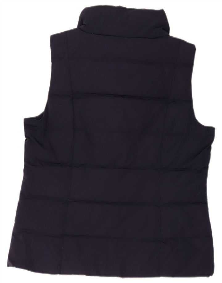 Monsoon Womens Polstret Gilet UK 14 Medium Navy Blue Polyester