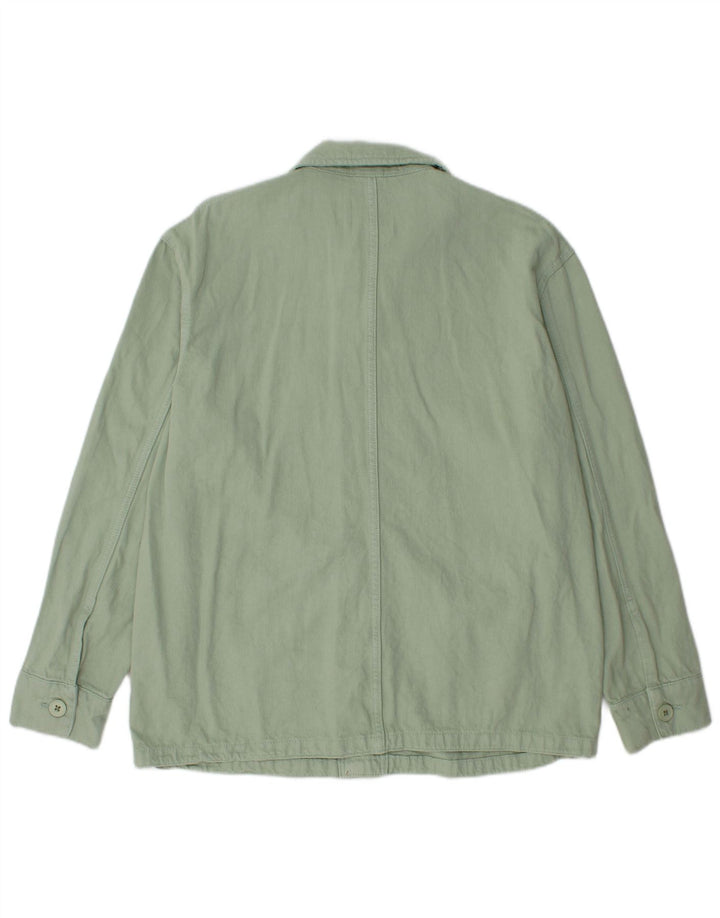 Zara Herre Utility Jacket UK 38 Medium Green Cotton