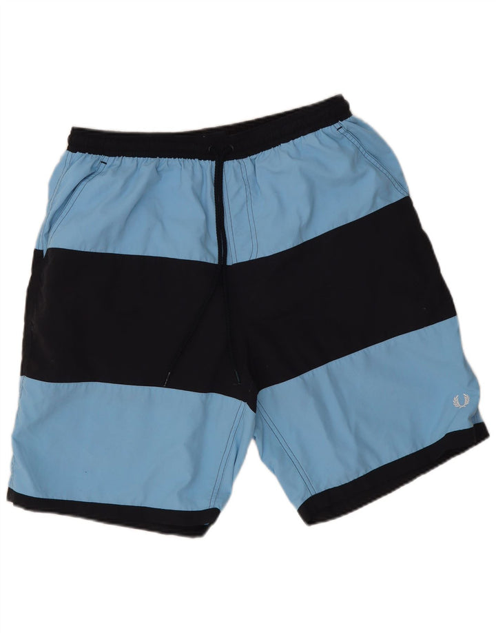 Fred Perry Badeshorts til mænd Store Blå Colourblock Nylon