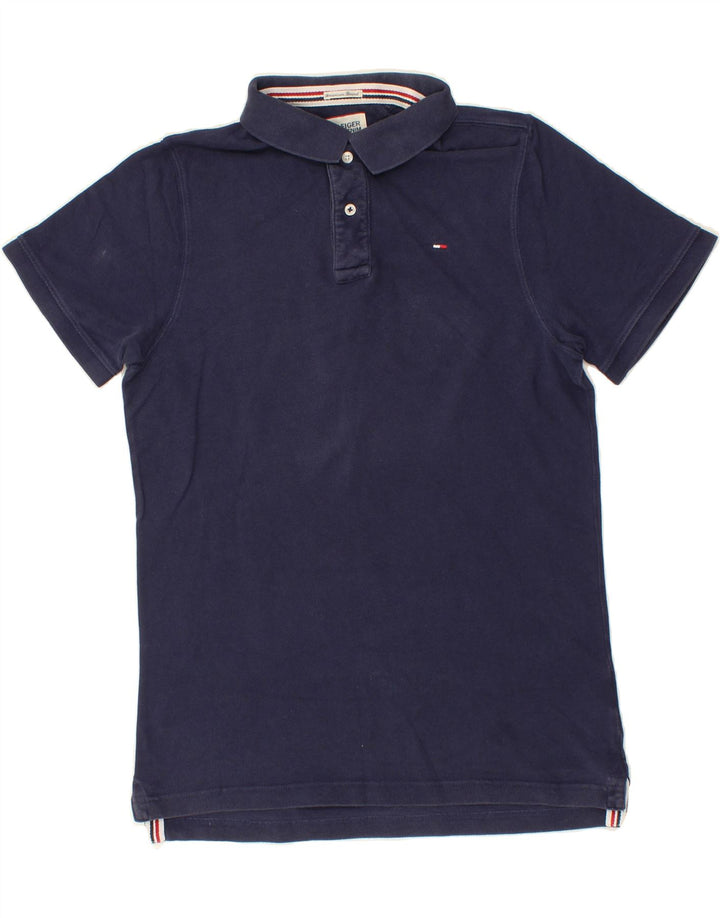 TOMMY HILFIGER Mens Polo Shirt Medium Navy Blue Cotton Vintage Tommy Hilfiger and Second-Hand Tommy Hilfiger from Messina Hembry 