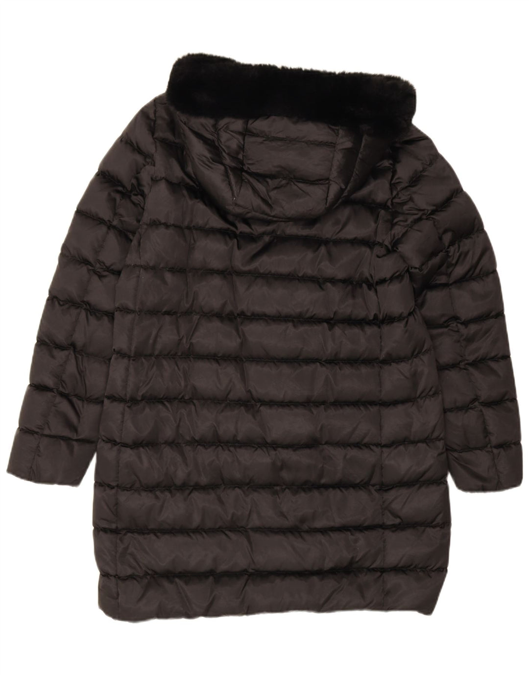Geox Dame Respira Hætte Oversized Polstret Frakke UK 10 Lille Sort