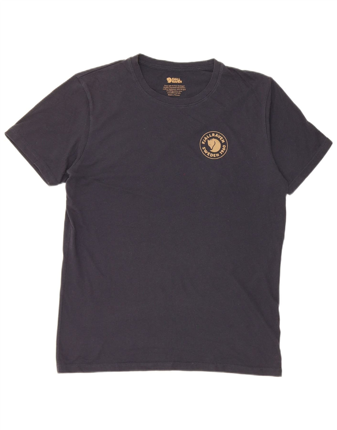 Fjall Raven Herre T-Shirt Top Medium Sort Bomuld