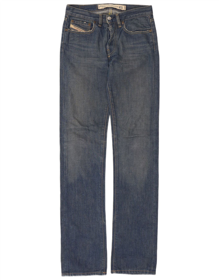 DIESEL Dame Straight Jeans W25 L33 Blå Bomuld