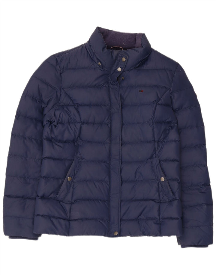 Tommy Hilfiger Dame Polstret Jakke UK 16 Large Navy Blue Polyester