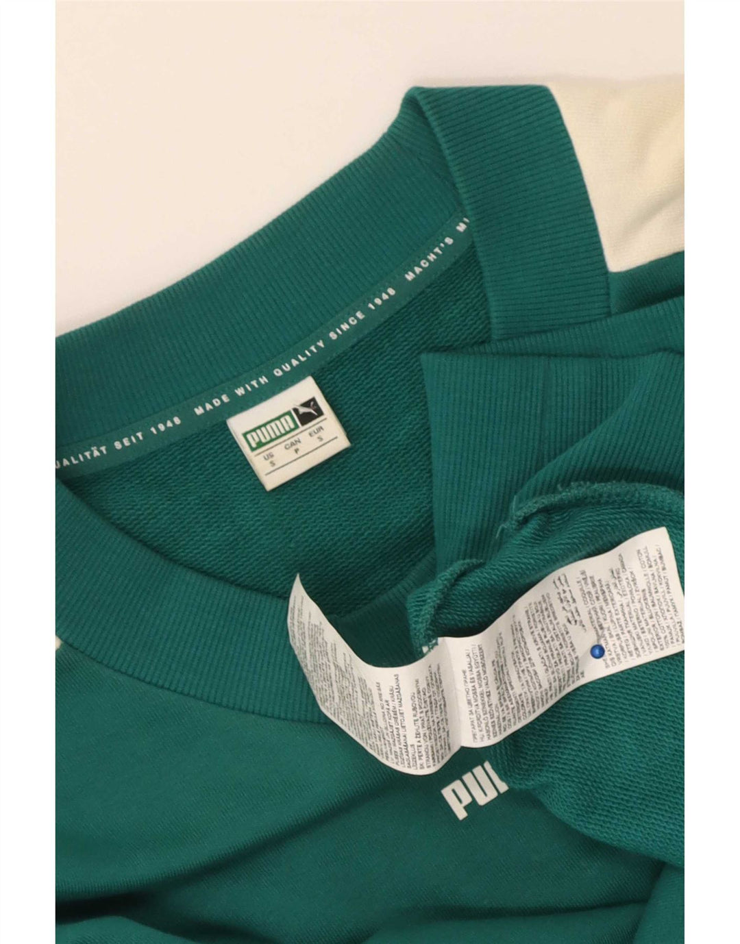 Puma Sweatshirt til mænd, lille grøn Colourblock Bomuld
