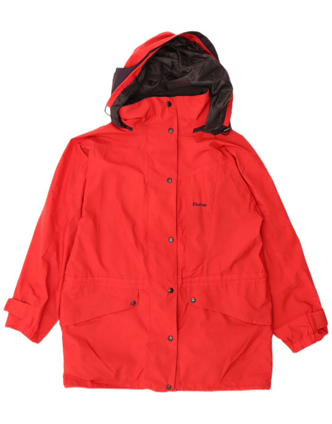 Rohan Dame Regnfrakke med hætte UK 14 Medium Rød Polyester