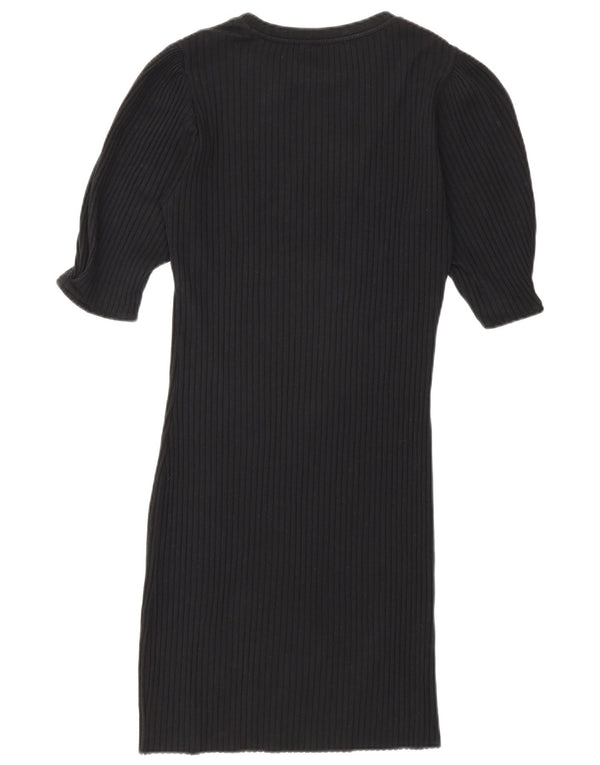 Zara Womens Bodycon Dress UK 14 Large Black