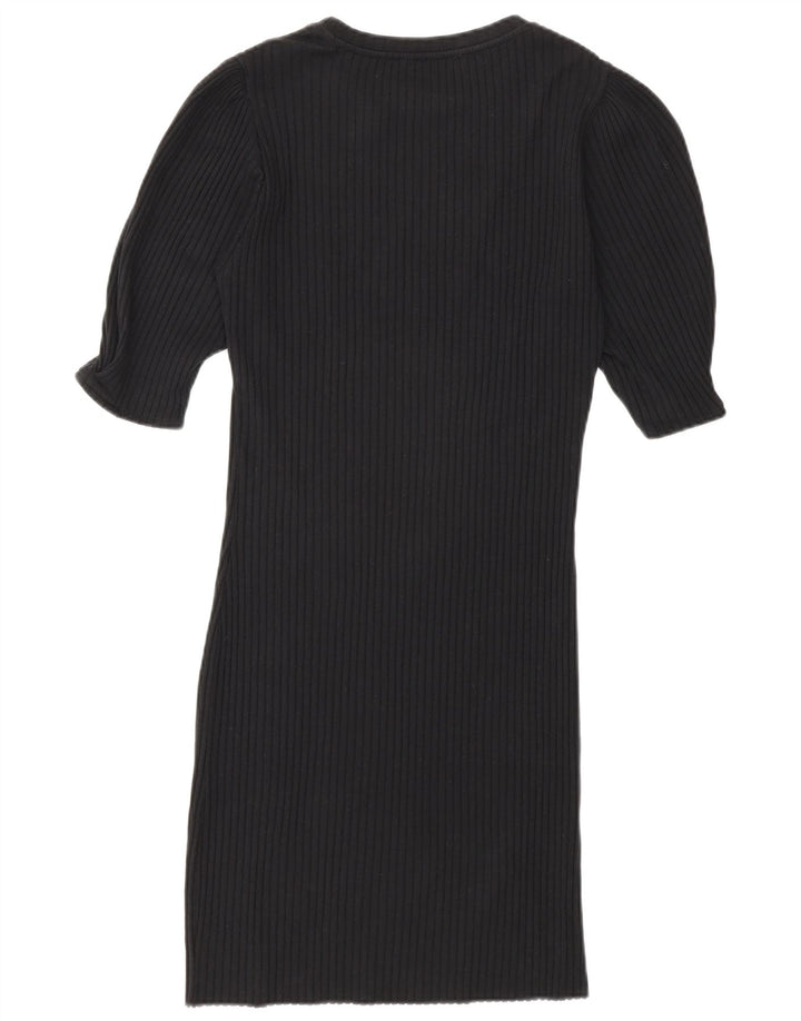 Zara Womens Bodycon Dress UK 14 Large Black