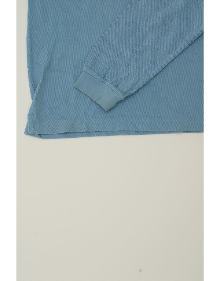 IZOD Mens Zip Neck Sweatshirt Jumper Medium Blue Cotton Vintage Izod and Second-Hand Izod from Messina Hembry 