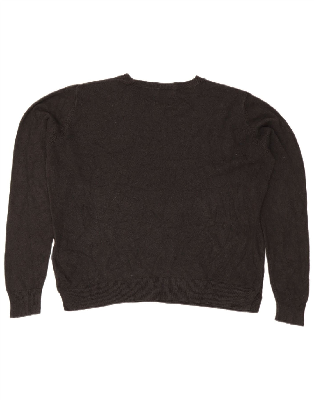 Marks & Spencer Dame Oversized Crew Neck Jumper Sweater UK 16 Large Black