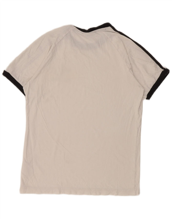 Adidas Herre T-Shirt Top Medium White Colourblock Bomuld