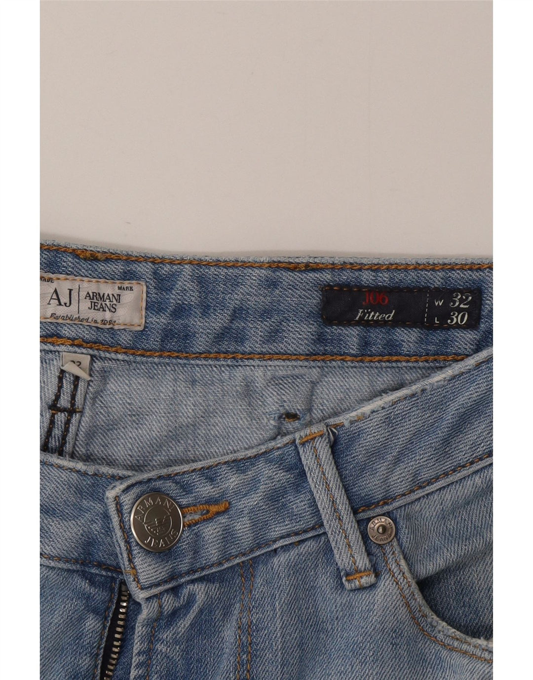 Armani Herre Slim Jeans W32 L30 Blå Bomuld