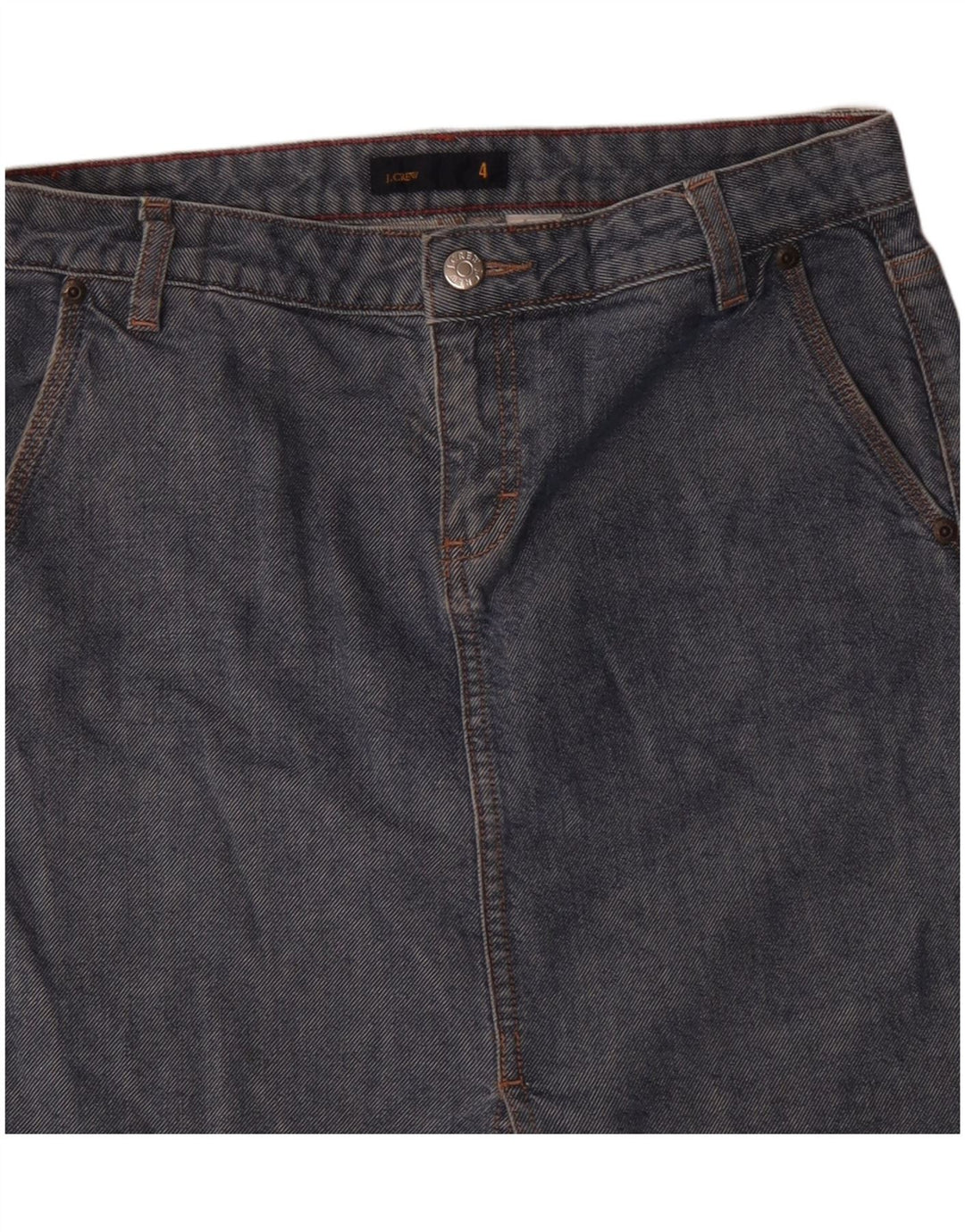 J. CREW Dame denimnederdel US 4 Small W30 Blue Cotton