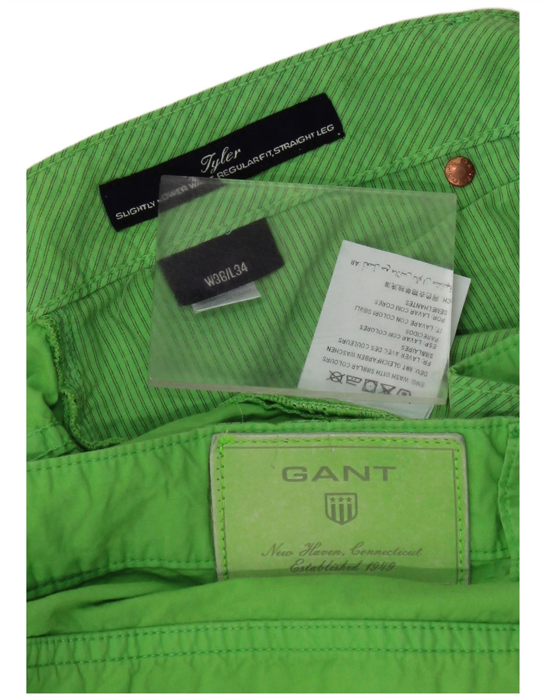 GANT Tyler Regular Fit Casual Shorts til mænd W36 Large Green Bomuld