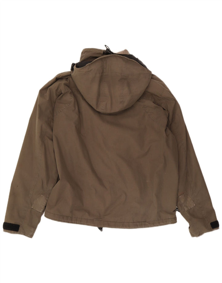 Jack Wolfskin Herre Hooded Windbreaker Jacket UK 36/38 Medium Beige