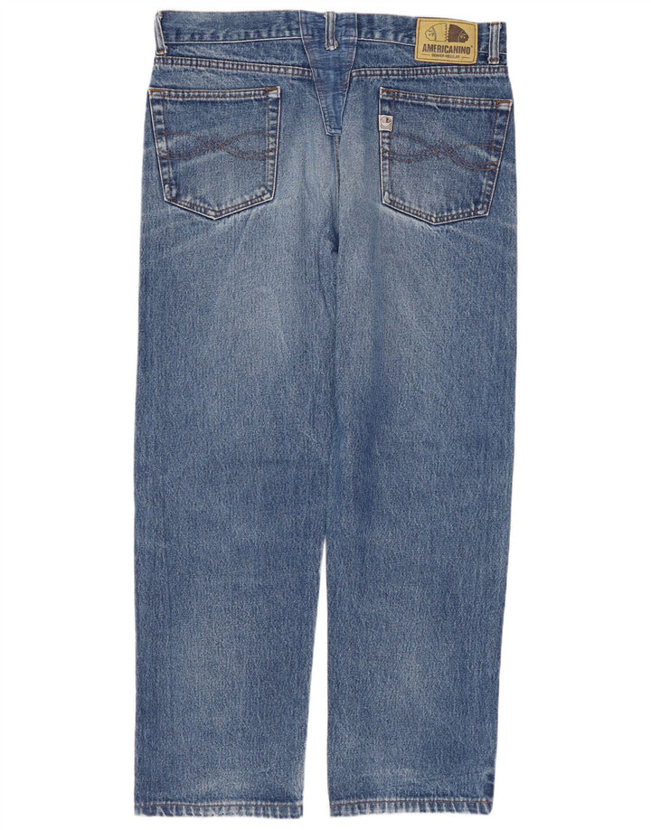AMERICANINO Straight Jeans til mænd W34 L28 Blå