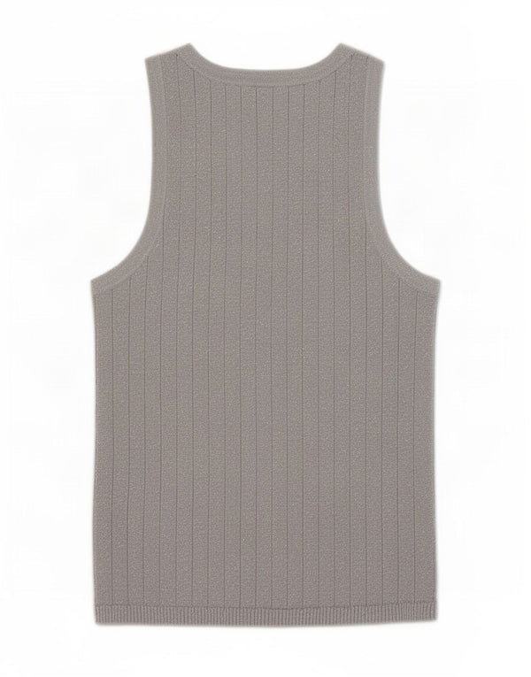 Zara Womens Vest Tank Top UK 12 Medium Grey