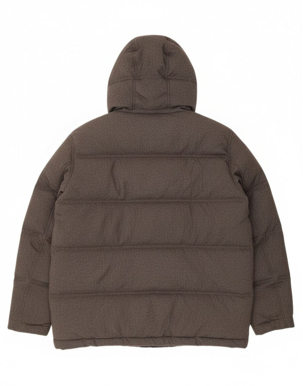 Timberland Mens Hooded Padded Jacket UK 42 XL Grey Nylon