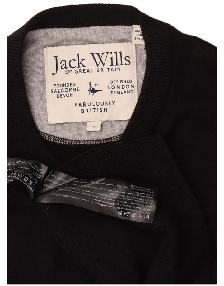 Jack Wills Herre trøje med rund hals, lille sort bomuld