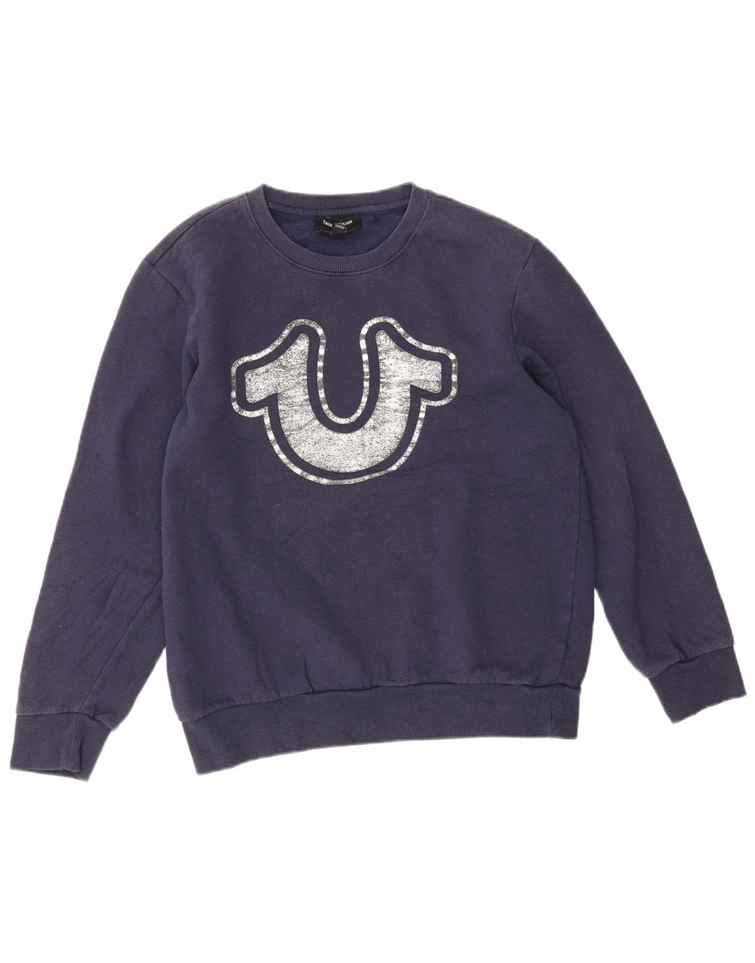 True Religion Herre Grafisk Sweatshirt Jumper Medium Navyblå Bomuld