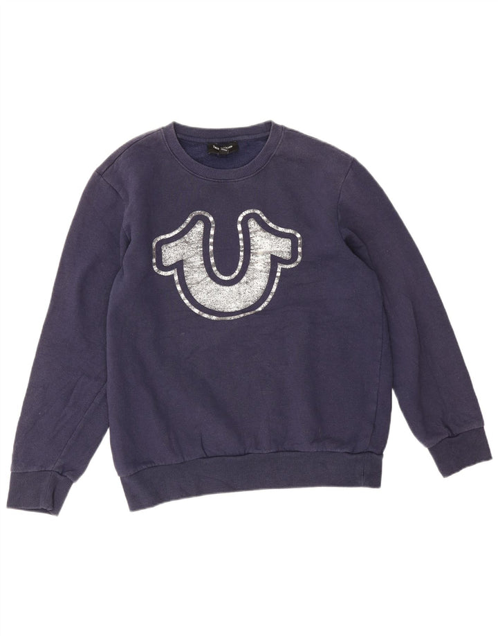 True Religion Herre Grafisk Sweatshirt Jumper Medium Navyblå Bomuld