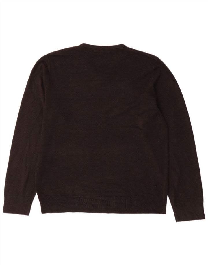 Marks & Spencer Herre V-hals sweater Stor sort akryl