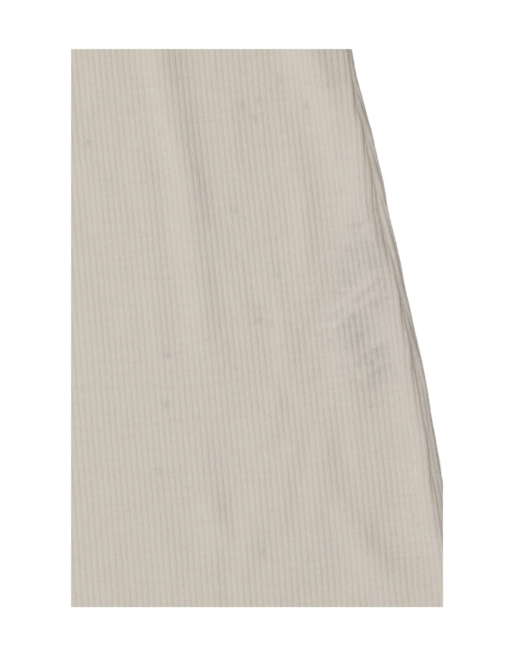 Zara Womens Crop Halter Top UK 12 Medium White Bomuld