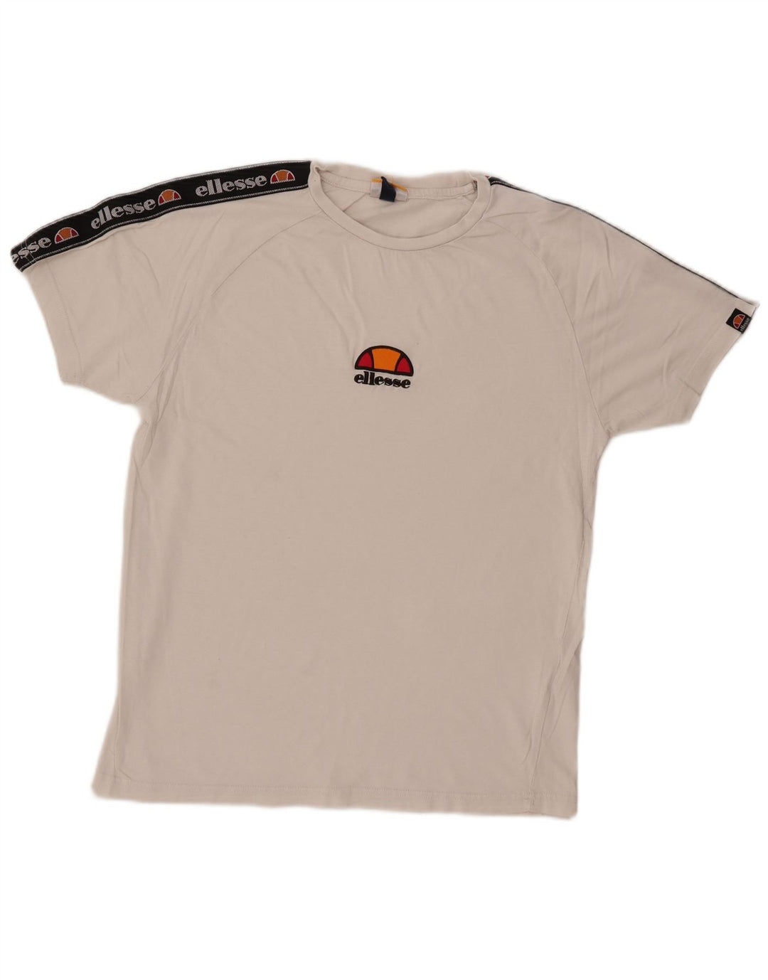 ELLESSE Herre grafisk T-shirt Top XS Hvid Bomuld