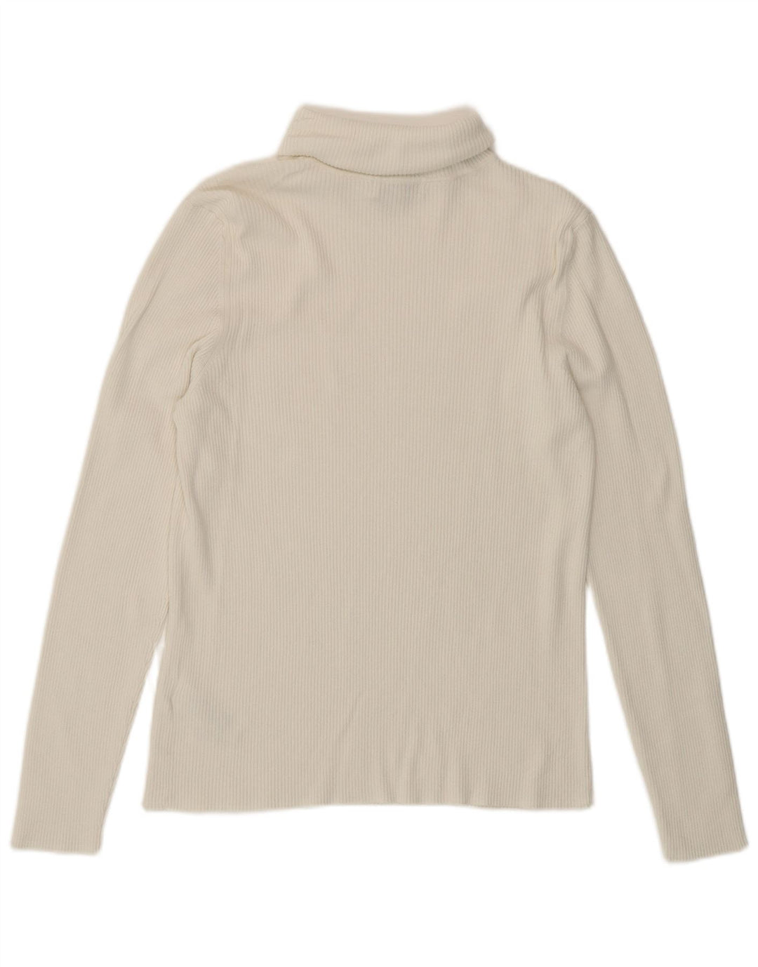 Marks & Spencer Dametop Langærmet UK 14 Medium White Viscose