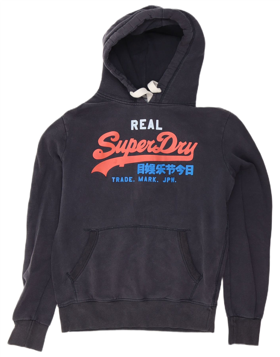 Superdry Grafisk hættetrøje til mænd mellem marineblå bomuld