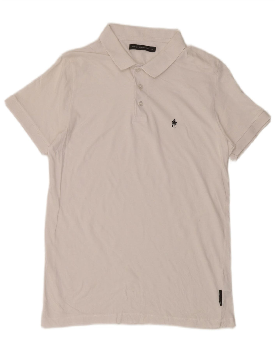 French Connection Herre poloshirt XL Hvid Bomuld