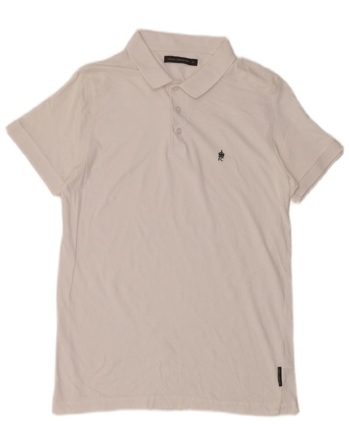 French Connection Herre poloshirt XL Hvid Bomuld