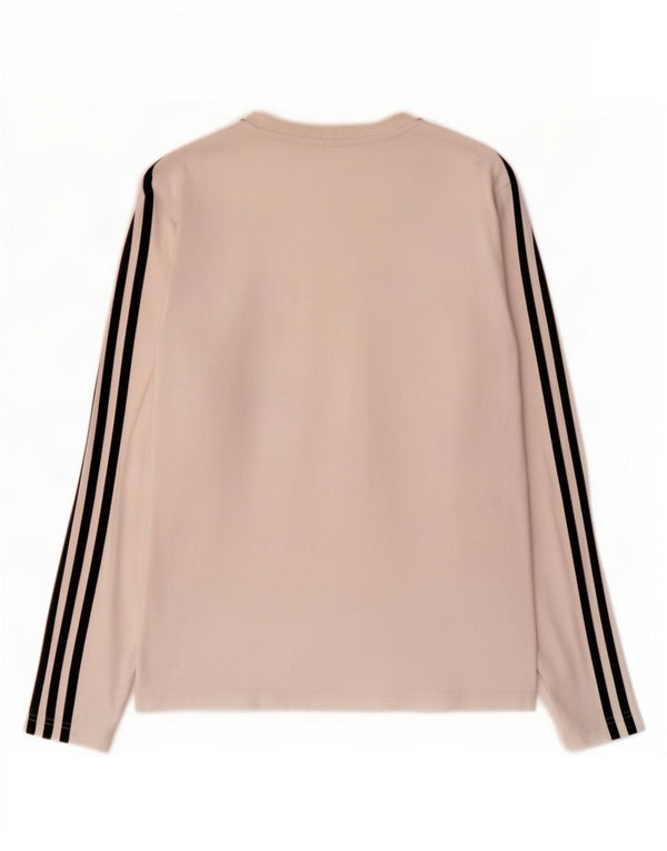 Adidas Dame Top Langærmet UK 8/10 Small White Bomuld
