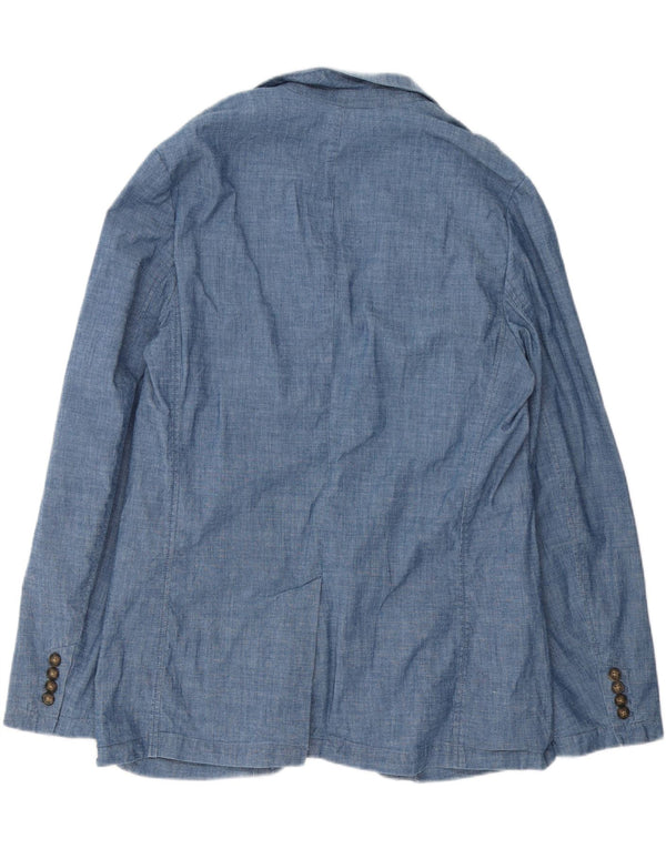 Gap Herre 2 Button Blazer Jacket UK 40 Large Blue Cotton