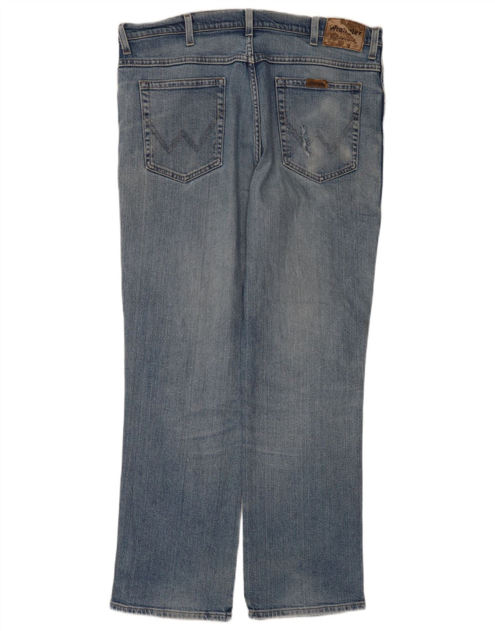Wrangler Herre Regular Fit Straight Jeans W38 L32 Blå Bomuld