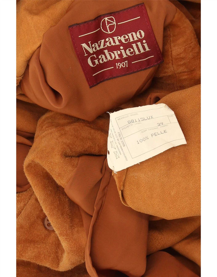 Nazareno Gabrielli Herre Ruskindsjakke IT 48 Medium Beige Læder