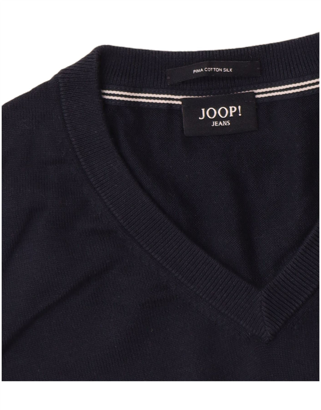 Joop Herre V-hals sweater Stor marineblå bomuld