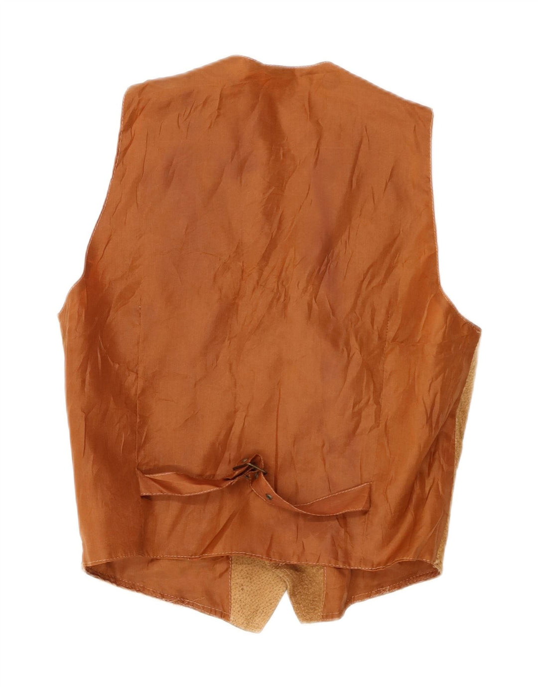 Vintage herre ruskind vest lille brunt læder
