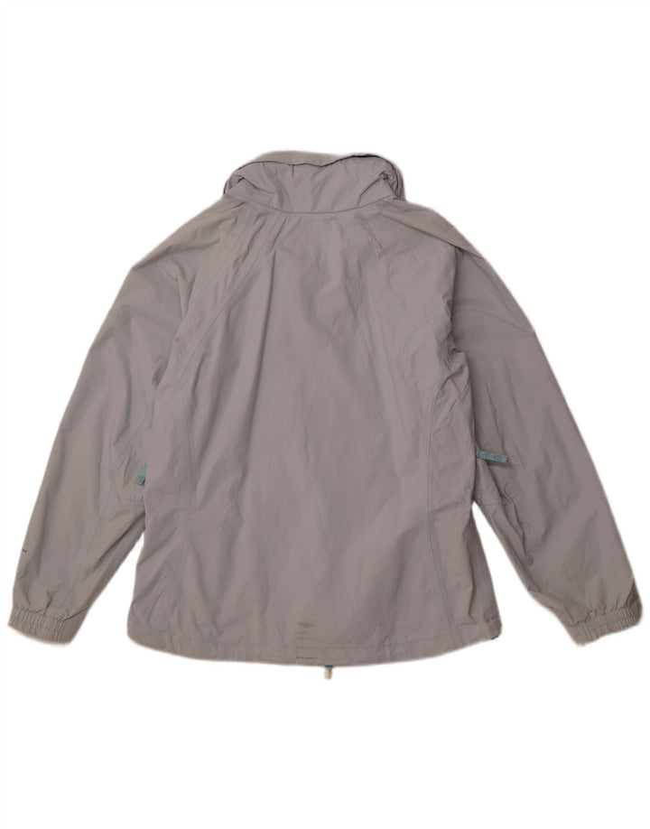 COLUMBIA Vindjakke med hætte til kvinder UK 14 Medium Blue Nylon Sports