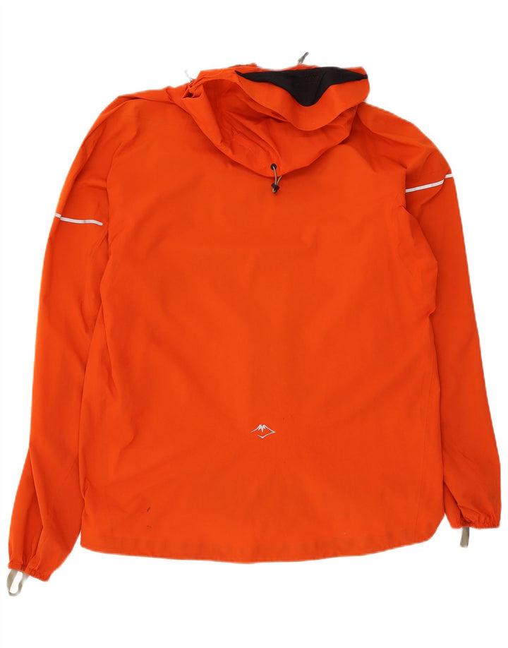 Asics Regnjakke med hætte til mænd UK 38 Medium Orange Nylon