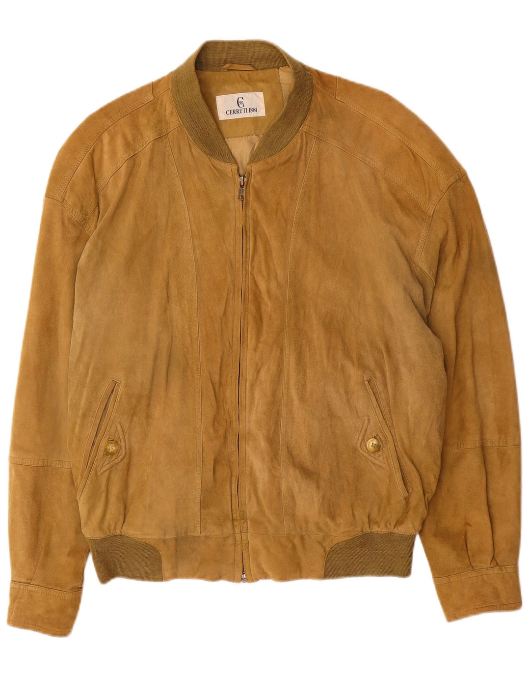 Cerruti 1881 Herre ruskind bomberjakke IT 50 Stor Brun
