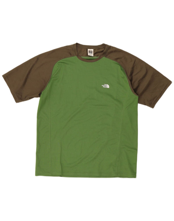 The North Face Herre T-Shirt Top Stor Grøn Colourblock Polyester