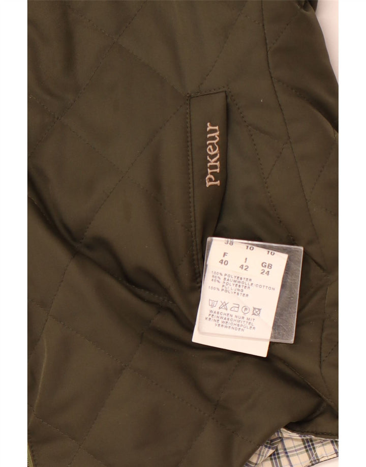 PIKEUR Vendbar quiltet Gilet til kvinder IT 42 Medium Khaki Polyester