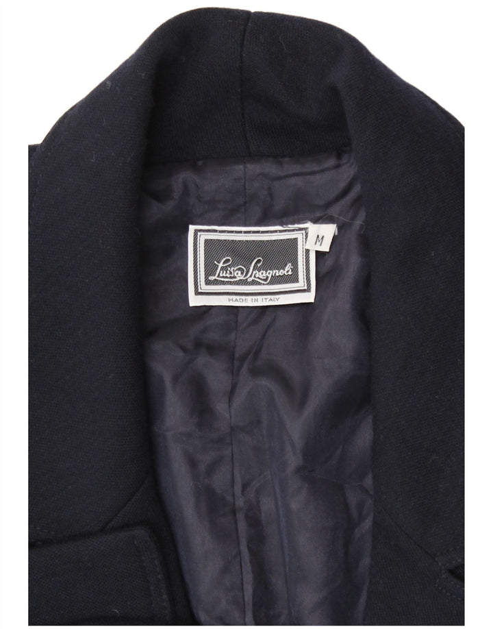 LUISA SPAGNOLI Womens Double Breasted Blazer Jacket UK 14 Medium Navy Blue