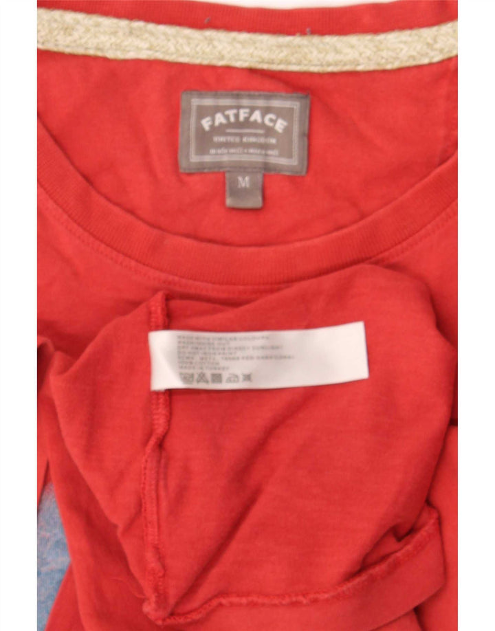 Fat Face Herre grafisk T-shirt Top Medium Rød Bomuld