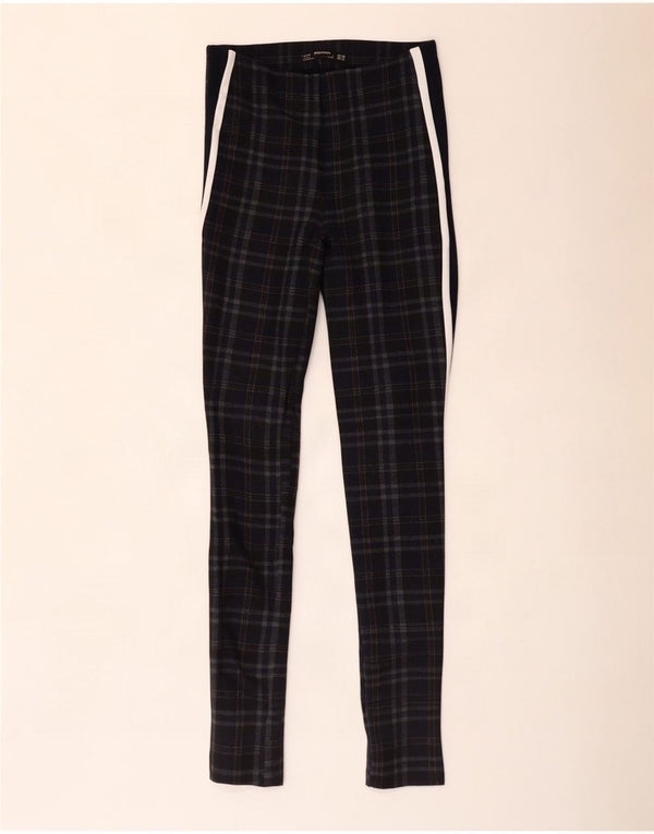 Zara Womens Leggings UK 4 XS sort ternet polyester