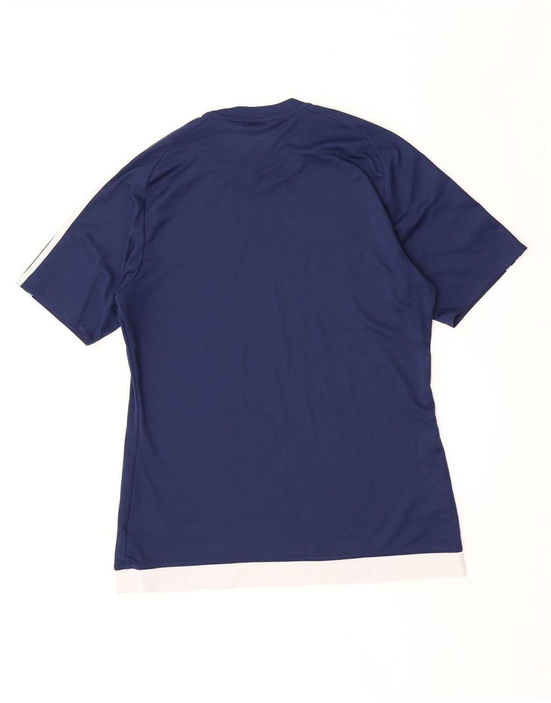 Adidas Herre Climalite T-Shirt Top Medium Marineblå Colourblock Polyester